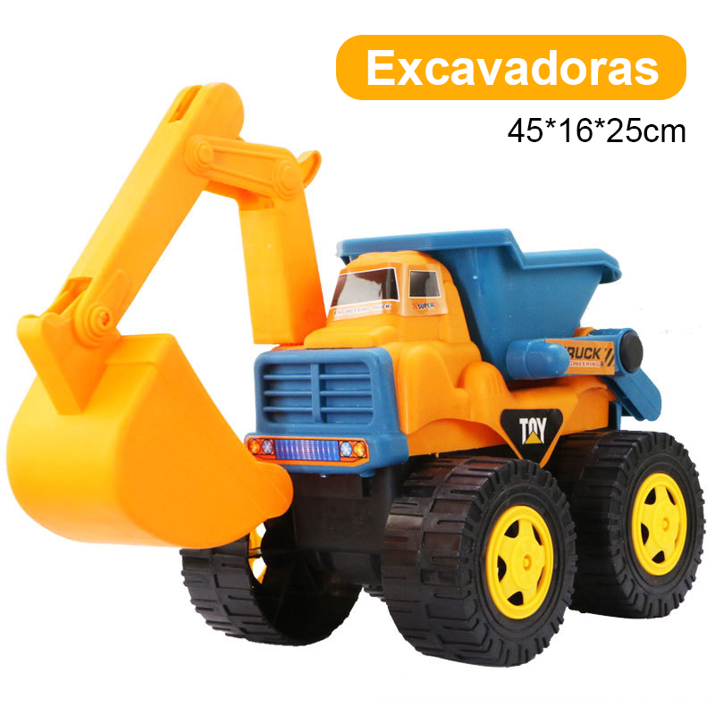 Oversized excavator inertia engineering car oversized bulldozer toys for boys children digging sand shovel beach toys