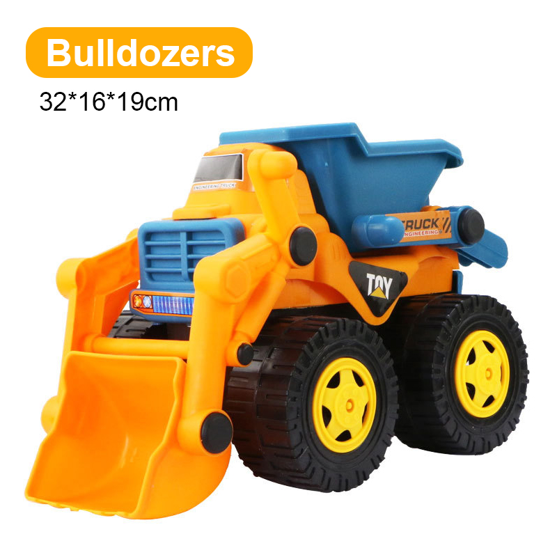 Oversized excavator inertia engineering car oversized bulldozer toys for boys children digging sand shovel beach toys
