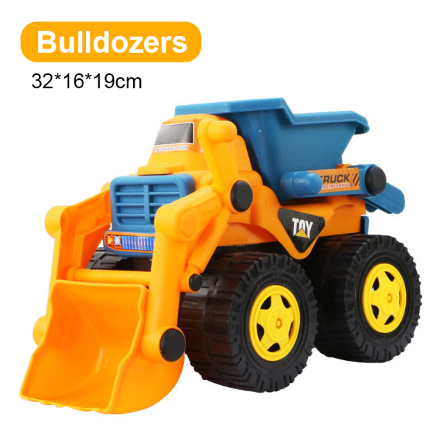 Oversized excavator inertia engineering car oversized bulldozer toys for boys children digging sand shovel beach toys