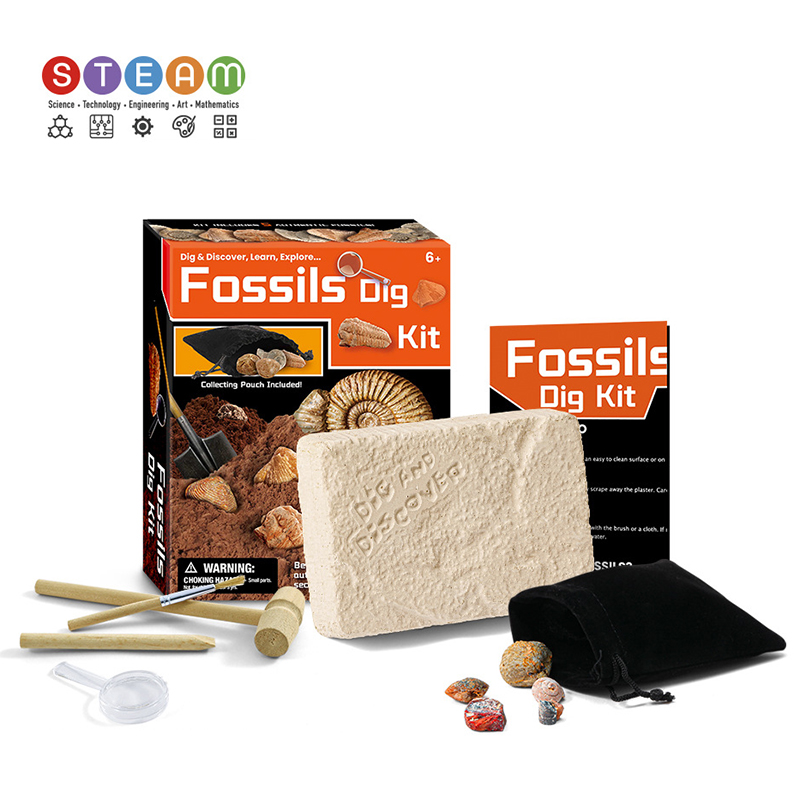 Creative DIY excavation crystal toys treasure gems archaeological fossils children's educational exploration excavation toys
