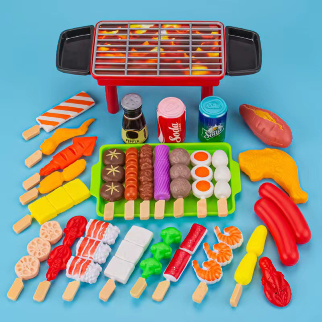 Children's play house barbecue toys bbq barbecue set kitchen barbecue kebabs simulation food barbecue skewers