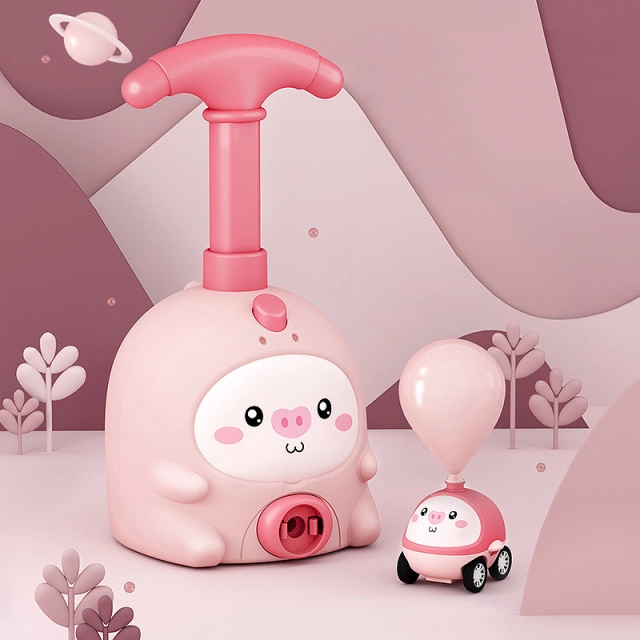 Explosive piggy flying children's educational toys air-powered car glide car boys toys