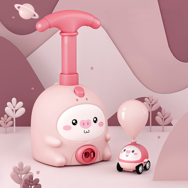 Explosive piggy flying children's educational toys air-powered car glide car boys toys