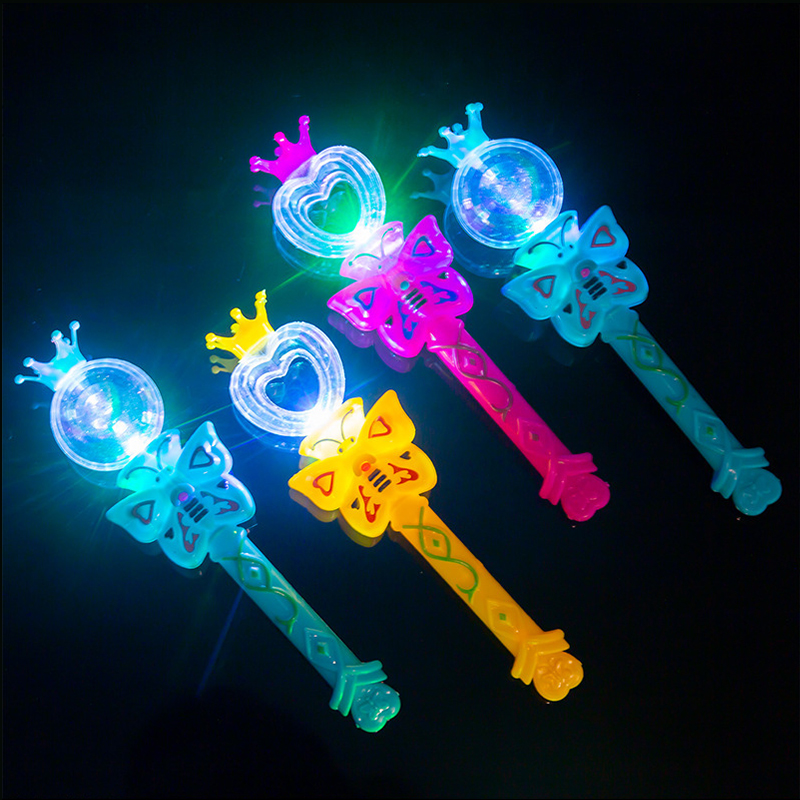 Princess flash magic wand children's light-emitting toys fairy wand stall night market to attract small toys