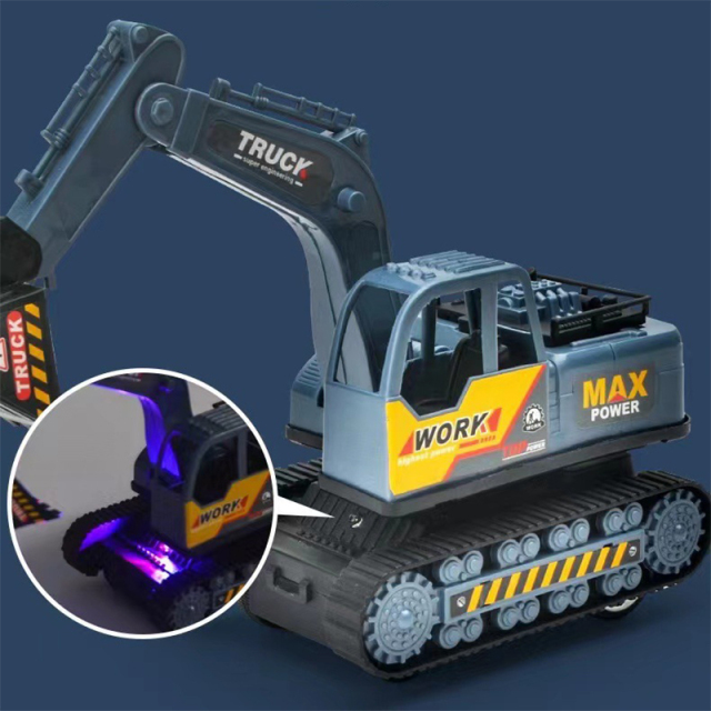 Children's toys electric remote control excavator large simulation digging two pass engineering car boys toys
