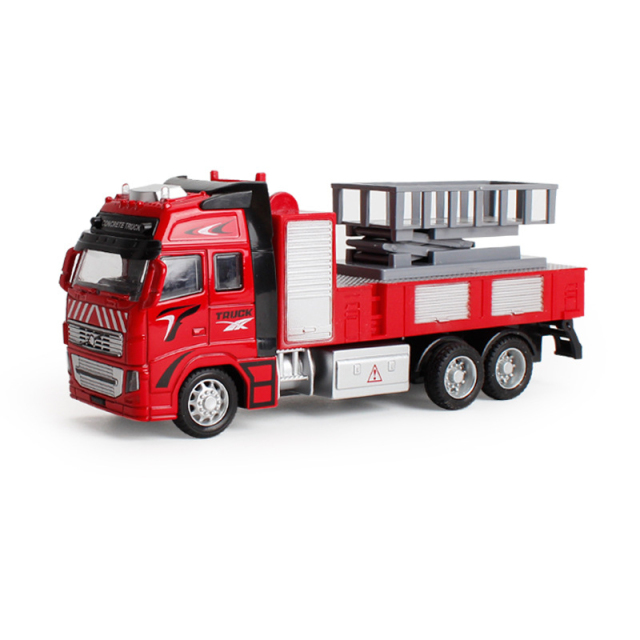 Large simulation back to the alloy car cement excavator engineering car fire sanitation car model children's toys