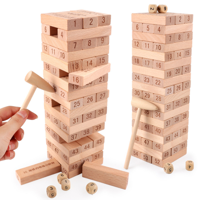 Children's puzzle layer by layer high pumping blocks tower parent-child kettle bottom pumping table games adult stacking toys