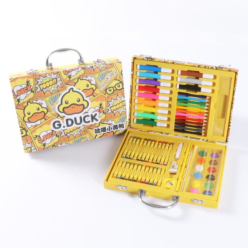 G.DUCK 67-piece paintbrush gift set Diy doodle stationery children's watercolor pencil crayons art supplies