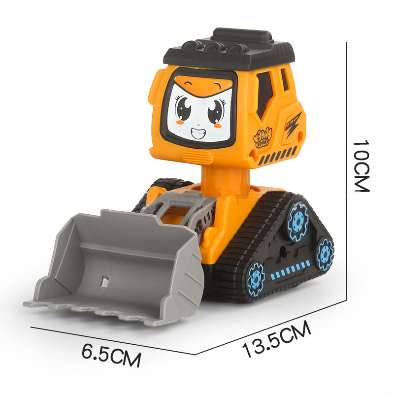 Children press back toy car construction car excavator baby toy car baby puzzle small car
