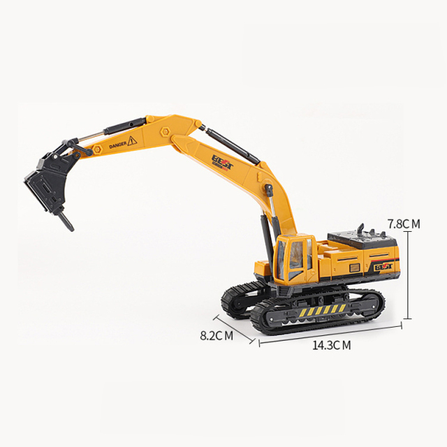 Children's toy cars construction vehicles wholesale market stall excavator model sets boys inertia excavator toys