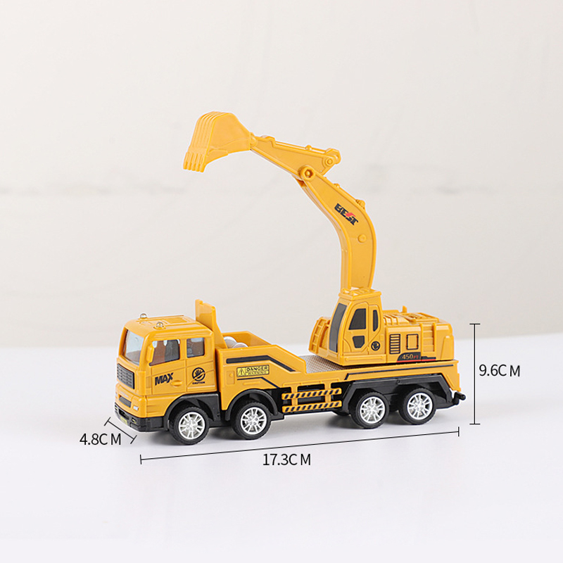 Children's toy cars construction vehicles wholesale market stall excavator model sets boys inertia excavator toys
