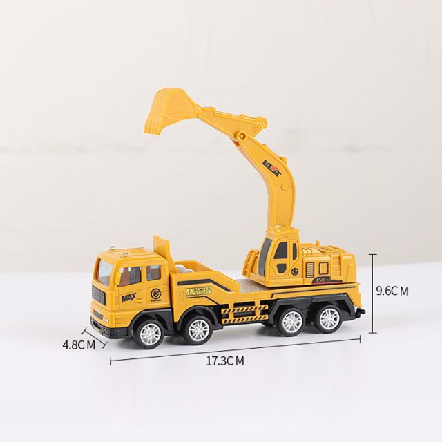Children's toy cars construction vehicles wholesale market stall excavator model sets boys inertia excavator toys