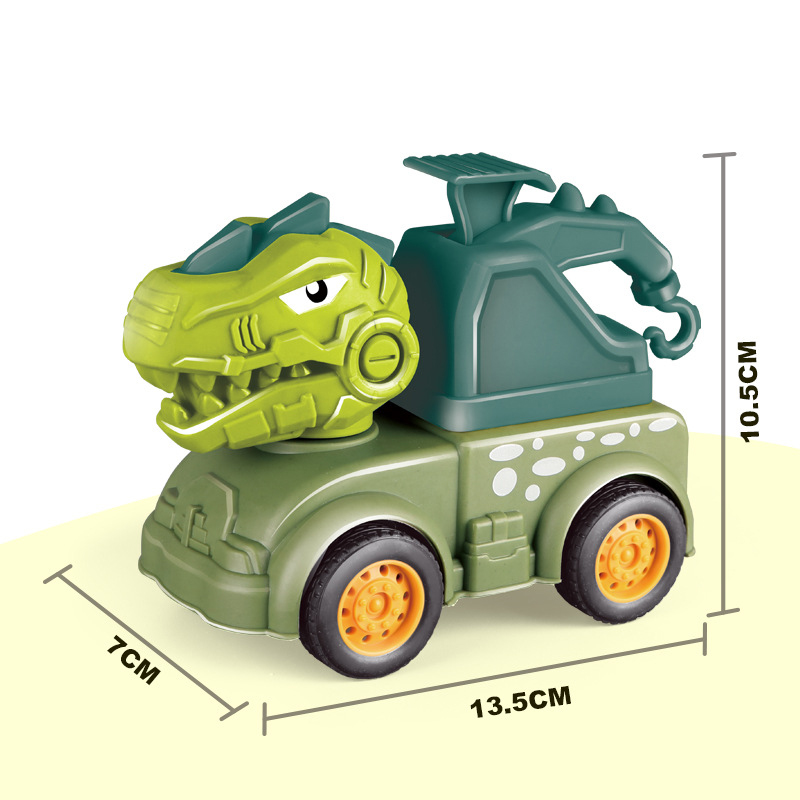 Children press back toy car construction car excavator baby toy car baby puzzle small car
