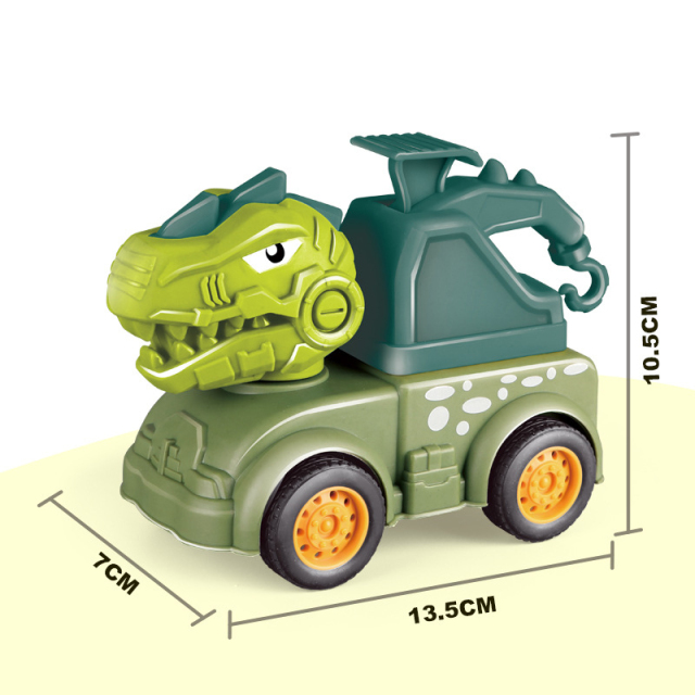 Children press back toy car construction car excavator baby toy car baby puzzle small car