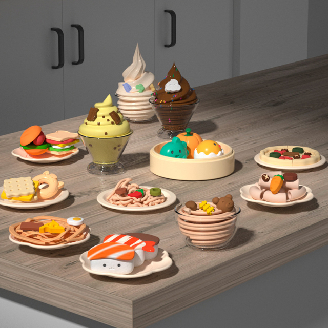 Yoyo deer colored clay noodle machine play dough ice cream machine ice cream machine children girls play house kitchen toys