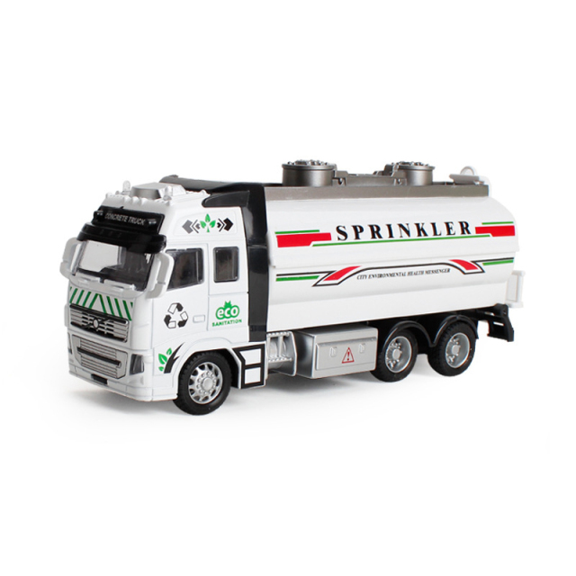 Large simulation back to the alloy car cement excavator engineering car fire sanitation car model children's toys