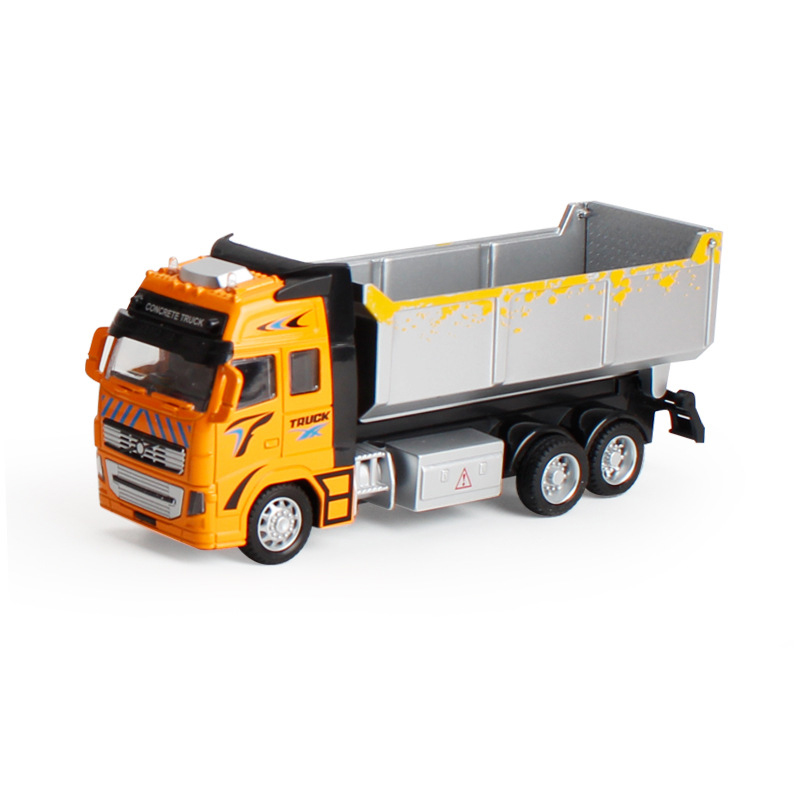 Large simulation back to the alloy car cement excavator engineering car fire sanitation car model children's toys