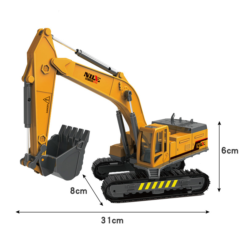 Children's toy cars construction vehicles wholesale market stall excavator model sets boys inertia excavator toys