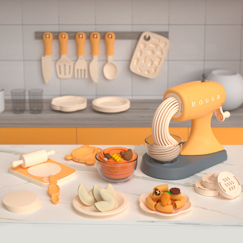 Yoyo deer colored clay noodle machine play dough ice cream machine ice cream machine children girls play house kitchen toys