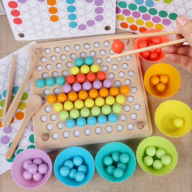 Infants and toddlers focus thinking training puzzle clip beads parent-child table games educational games early education toys
