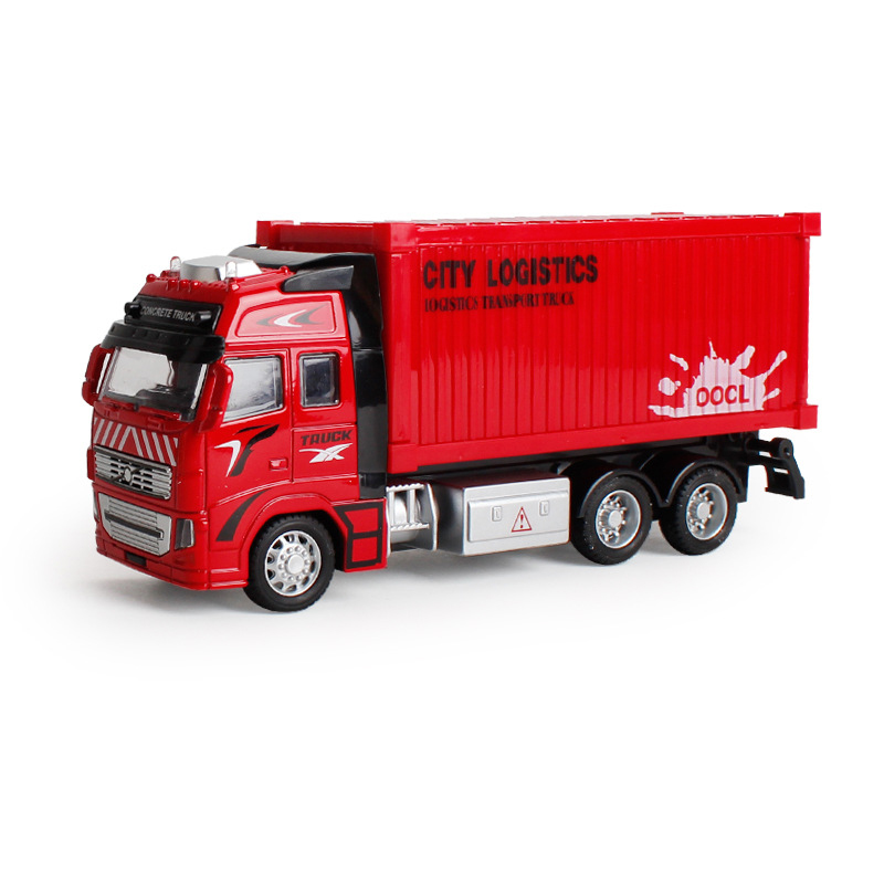Large simulation back to the alloy car cement excavator engineering car fire sanitation car model children's toys