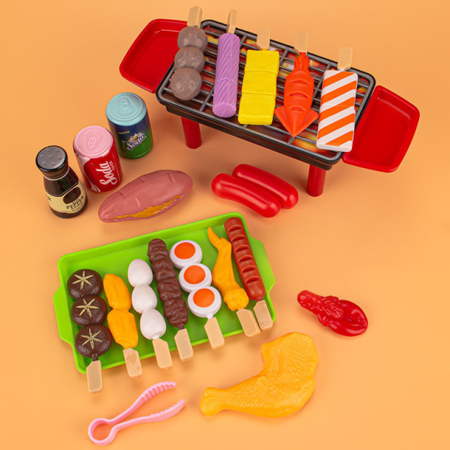 Children's play house barbecue toys bbq barbecue set kitchen barbecue kebabs simulation food barbecue skewers