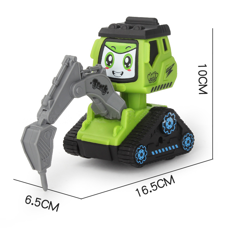 Children press back toy car construction car excavator baby toy car baby puzzle small car
