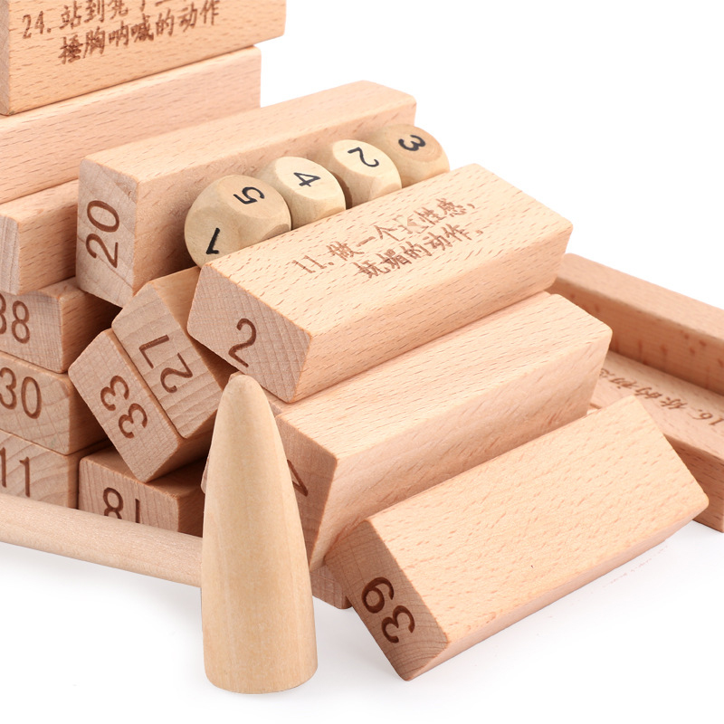 Children's puzzle layer by layer high pumping blocks tower parent-child kettle bottom pumping table games adult stacking toys