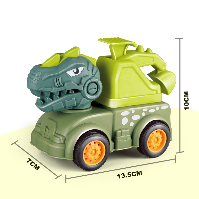 Children press back toy car construction car excavator baby toy car baby puzzle small car