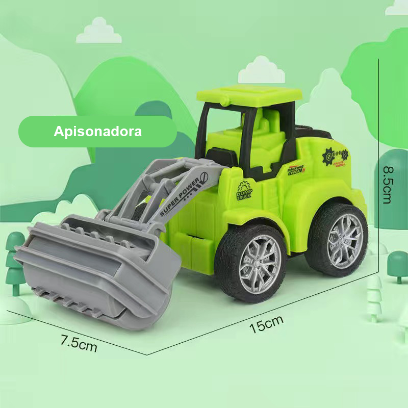 Children press back toy car construction car excavator baby toy car baby puzzle small car