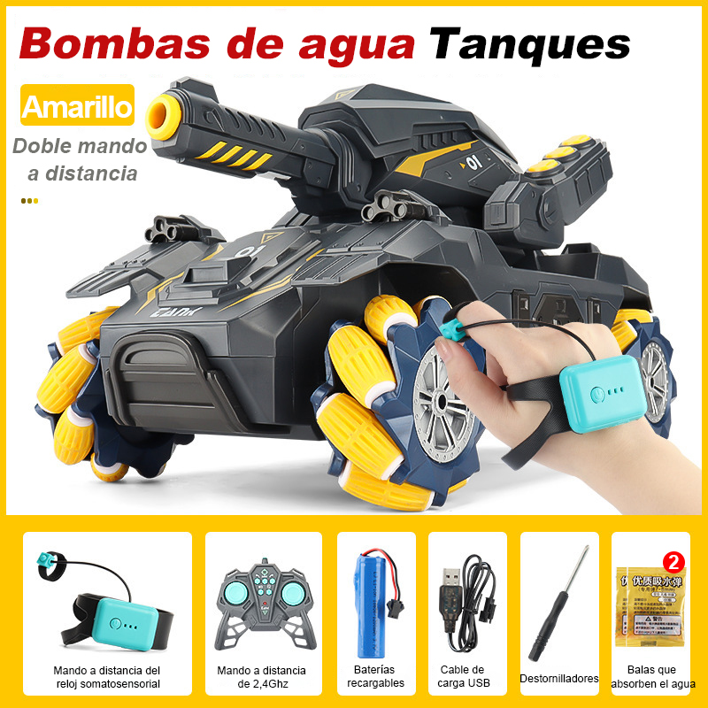 Remote control tank drift gesture-sensitive toy car armored car water bomb tank children's toys