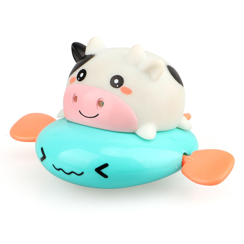 Baby water play toys small dolphin bath small turtle summer bathroom children winding toys