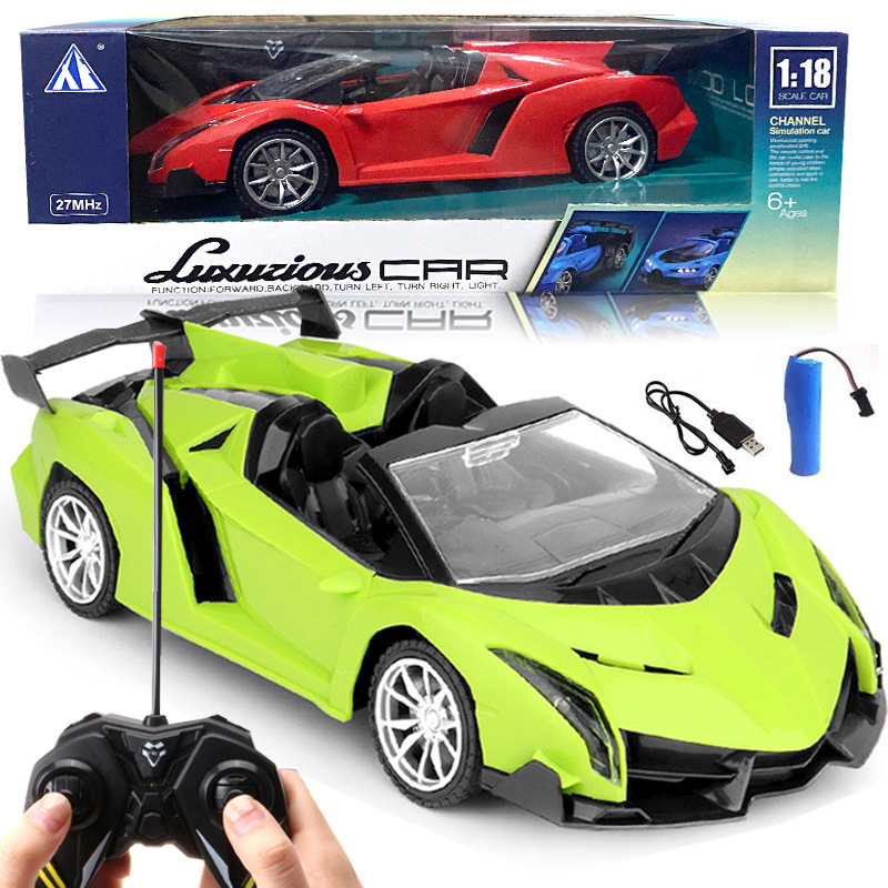 Children's rechargeable remote control car electric remote control four-way toy car off-road high-speed drift car
