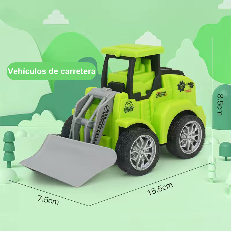 Children press back toy car construction car excavator baby toy car baby puzzle small car