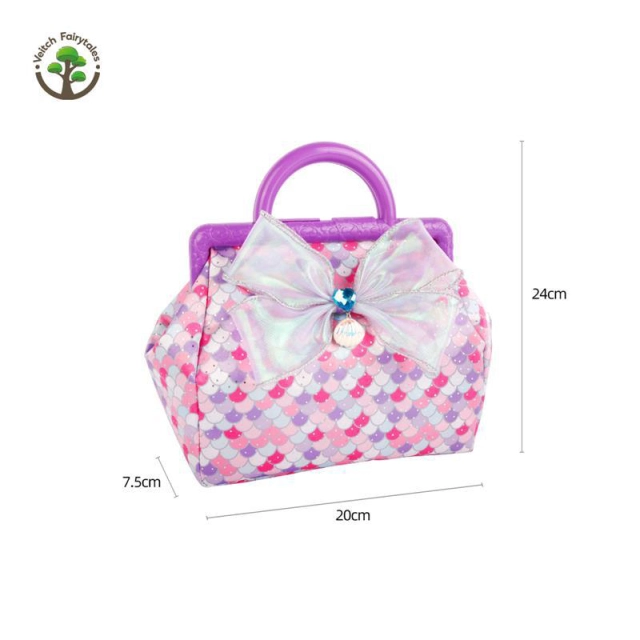 Mermaid girls girls children small princess dressing up jewelry box beauty handbag set toys makeup
