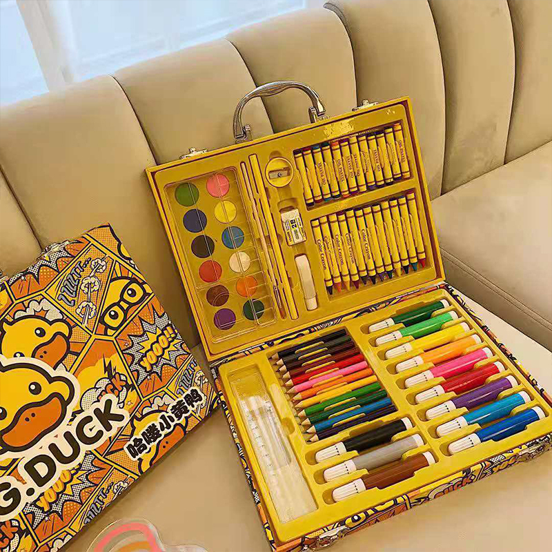 G.DUCK 67-piece paintbrush gift set Diy doodle stationery children's watercolor pencil crayons art supplies