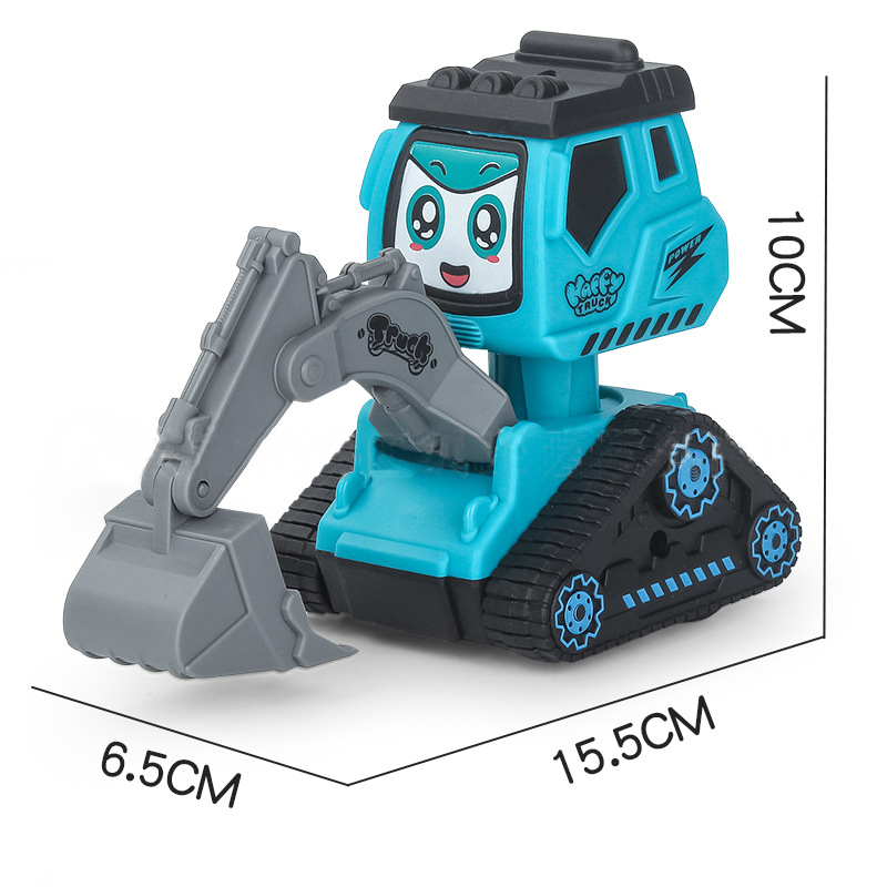Children press back toy car construction car excavator baby toy car baby puzzle small car