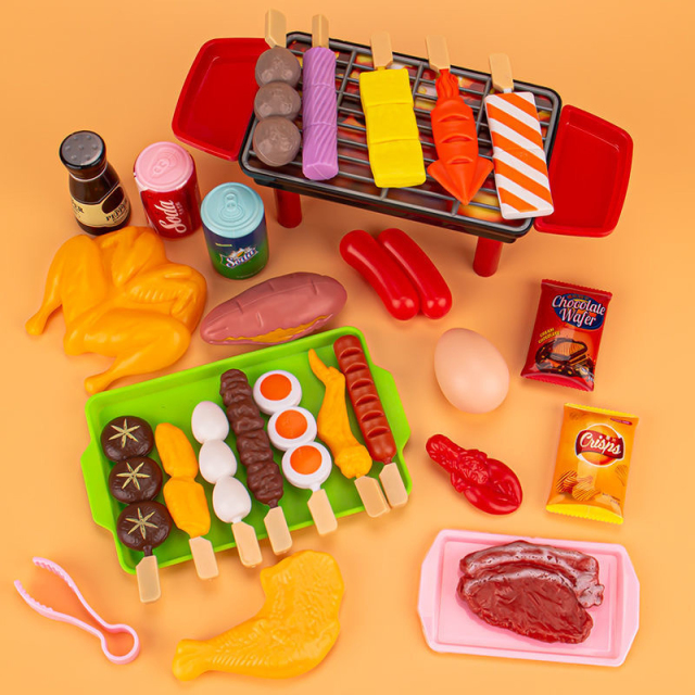 Children's play house barbecue toys bbq barbecue set kitchen barbecue kebabs simulation food barbecue skewers