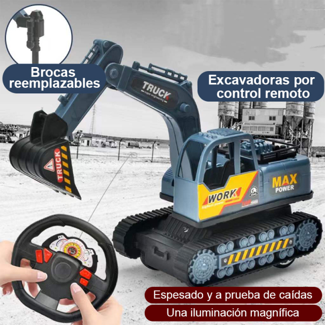 Children's toys electric remote control excavator large simulation digging two pass engineering car boys toys