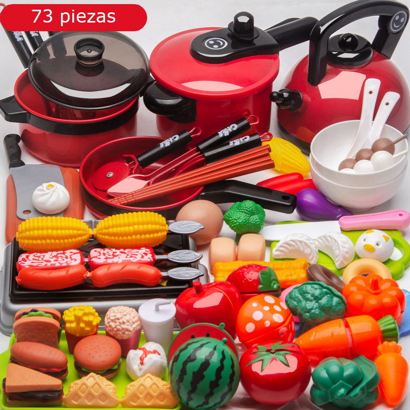 Children play house simulation kitchen cutting fun toys girls cooking boys and girls baby cut fruit cooking package