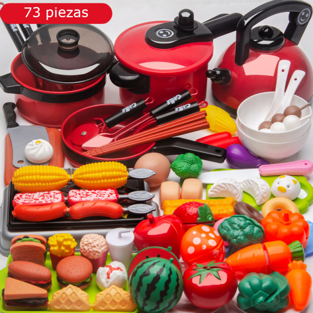 Children play house simulation kitchen cutting fun toys girls cooking boys and girls baby cut fruit cooking package