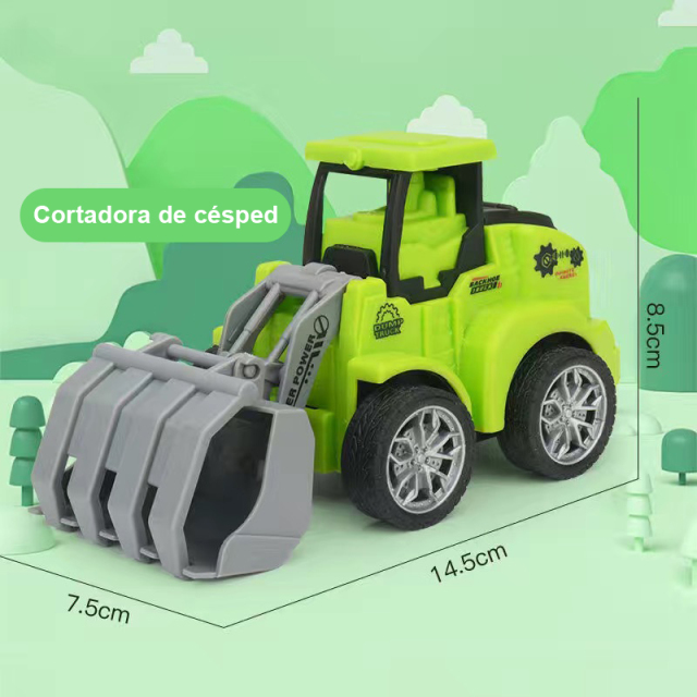Children press back toy car construction car excavator baby toy car baby puzzle small car