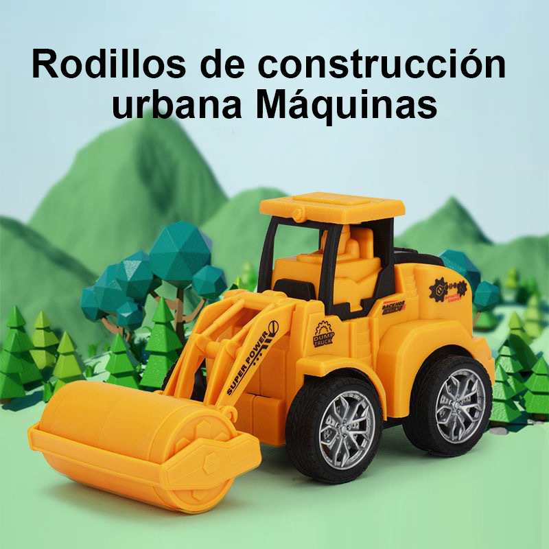 Children press back toy car construction car excavator baby toy car baby puzzle small car