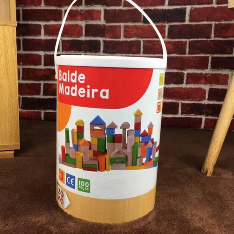 Wooden children's building blocks wooden particles assembled boys baby toys educational early education intelligence kindergarten gift