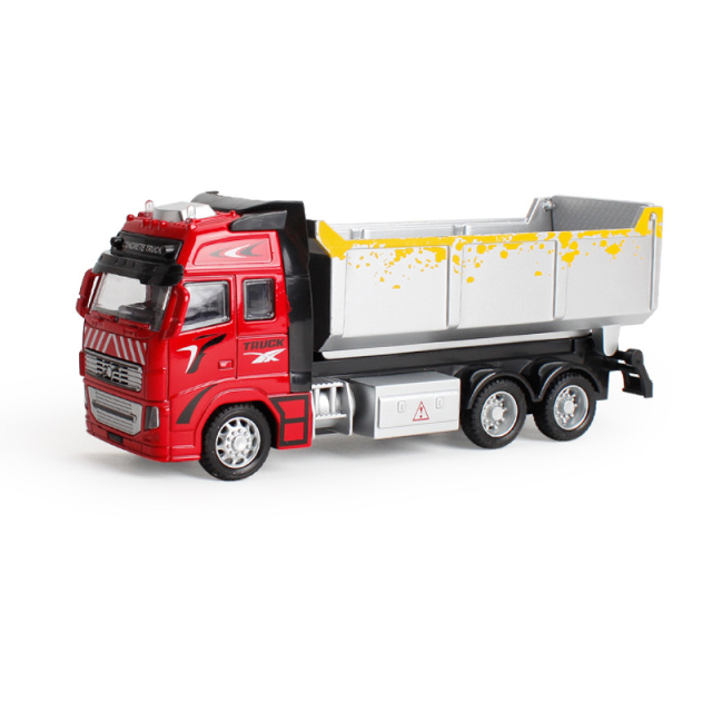 Large simulation back to the alloy car cement excavator engineering car fire sanitation car model children's toys