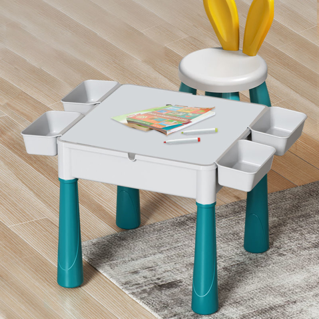 Compatible children's large particle building block table assembled toys - years old boys and girls baby puzzle game table