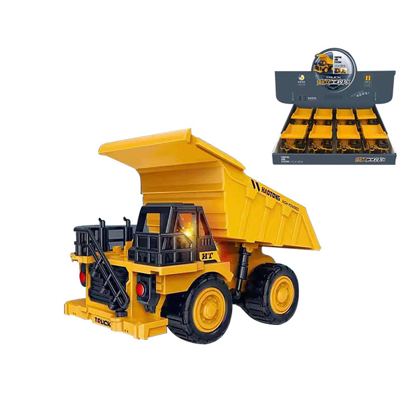 Children's toy cars construction vehicles wholesale market stall excavator model sets boys inertia excavator toys