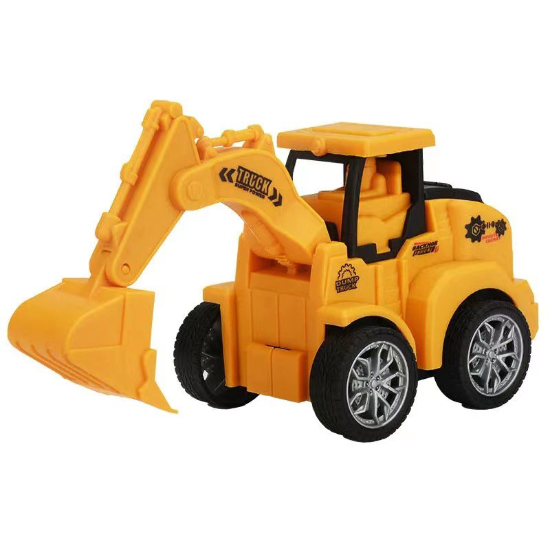 Children press back toy car construction car excavator baby toy car baby puzzle small car