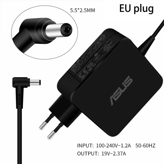 Asus laptop adapter 19V 2.37A 45W 5.5*2.5mm AC Adapter Power Charger For ASUS A52F X450 X450L X550V X501LA X550C X551CA X555