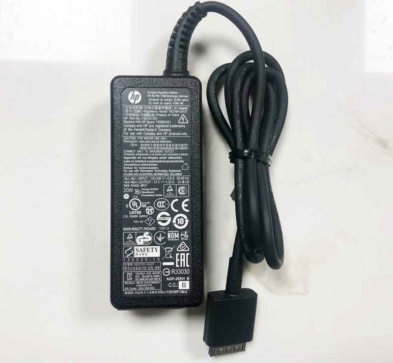 20W 15V 1.33A Laptop Ac Adapter Charger POWER SUPPLY Cord For HP Envy 735744-001 695833-001 HSTNN-LA37 PA-1200-22HB